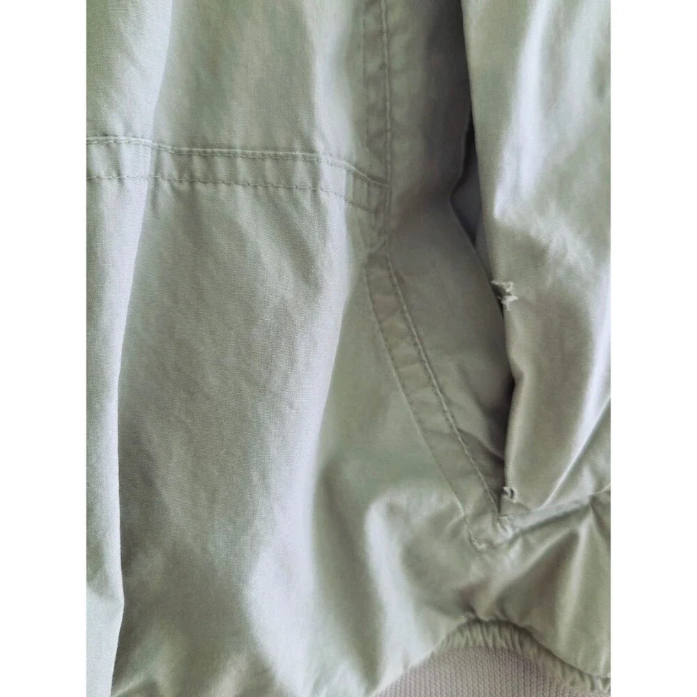 Vintage Duck Head Bomber Jacket Quilt Lining Zip Out Hood Outdoor L Neutral 90s
